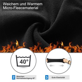 Hasagei Tube Scarf for Men and Women Fleece Windproof Neck Warmer Loop Hat for Running Skiing Jogging Cycling Snowboard and Motorcycling Outdoor Sports., black
