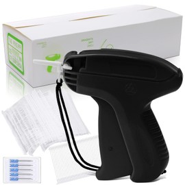 HUYUE HUYUE Etikettierpistole Etikett Pistole Etikettiergerät Kleidung Heftpistole Faltensteckpistole mit 5 Ersatznadeln 5000 Heftfäden (Schwarz)