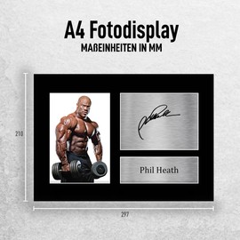 HWC Trading A4 Phil Heath Mr Olympia Gifts Printed Autograph Picture For Bodybuilding Fans - A4