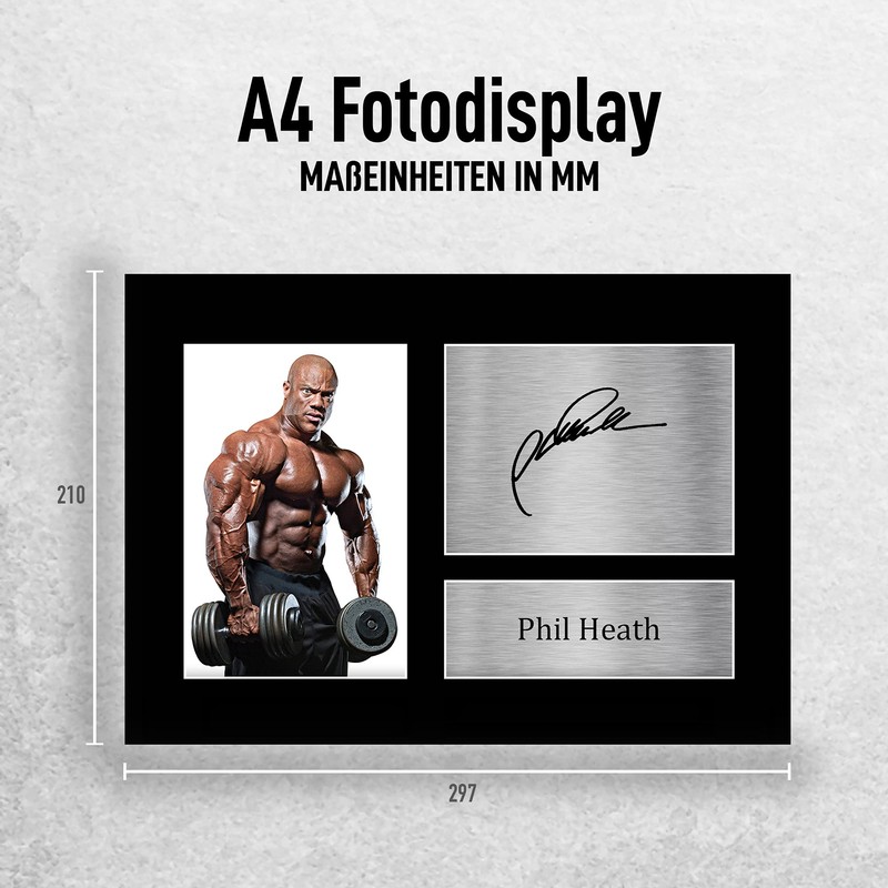 HWC Trading A4 Phil Heath Mr Olympia Gifts Printed Autograph