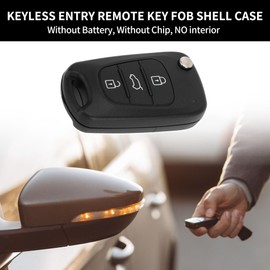 X AUTOHAUX Key Shell Case Keyless Entry Remote Key Fob Replacement Case for Kia Sportage 2010-2013 for Kia Soul 2010-2011 3 Buttons