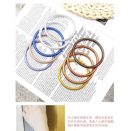 IXDEAXLY Glitter Jelly Bangle Bracelet Bling Crystal Filled Fashion Jewelry Lightweight Cute Bracelets for Women-30003
