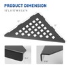 2 Pack Recessed Corner Shower Shelves,10" Slot Design Shower Caddy