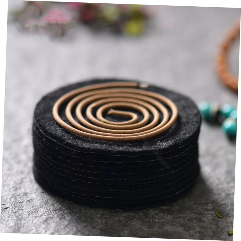 8Pcs Fireproof Insulation Mat 8.5Cm Round Pad for Charcoal Incense