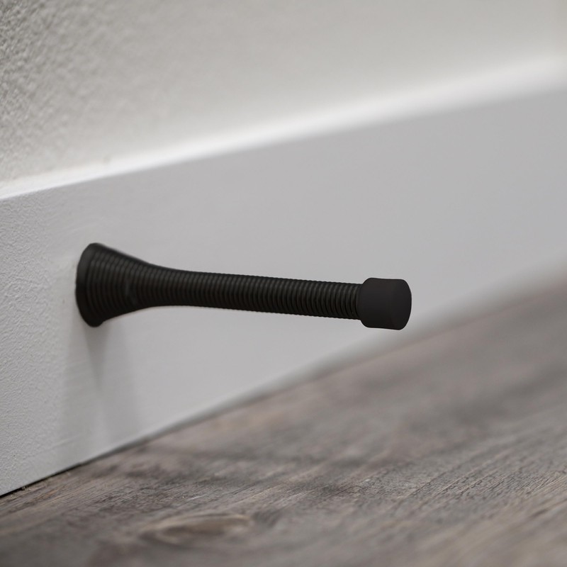 Design House Spring Door Stop Wall Protector with Rubber Tip