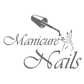 Manicure Home Beauty Show Mood Wall Stickers Art Mural Vinyl Wall Decal Fashion Nails Salon Interior Bedroom Decoration Black 23 x 15 in