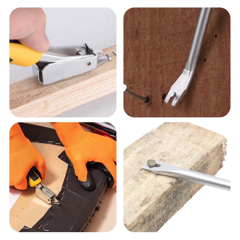 Nail Staple Rivet Tack Puller, 4 PCS Upholstery Staple Remover