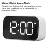 Digital Alarm Clock Large Number USB Rechargeable Mirror Electronic Desktop
