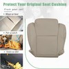 Priprilod Leather Driver Side Bottom Replacement Seat Cover Tan（#44） Compatible