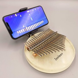 Jooleer Acrylic Clear Kalimba Thumb Piano Mbira Moon Shape Eva Protective Case Transparent Crystal 17 Key Musical Instrument Gifts Finger Piano