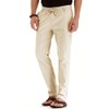 Sailwind Men's Drawstring Linen Pants Casual Summer Beach Loose Trousers