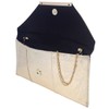 JNB Crushed Metallic Envelope Clutch, Gold