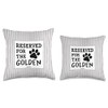 Reserved For The Golden Retriever - Golden Retriever Throw Pillow