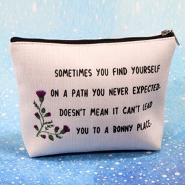 G2TUP Outlander - Bolsa de maquillaje con diseño de cardo escocés, Flor de cardo escocés