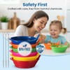 JoyServe Cereal Bowls with Straws for Kids (Set of 18-20-Ounce)