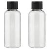 Single cap plastic container 50ml, transparent + black, 60 pcs / 단마개 플라스틱 용기 50ml, 투명 + 블랙, 60개