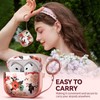 with Safety Lock for AirPods 4 Case,Clear Floral Cute AirPod
