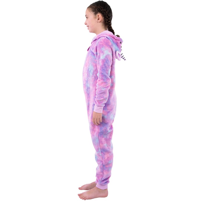 Harry Bear Girls Unicorn Onesie With 3D Ears - Purple,