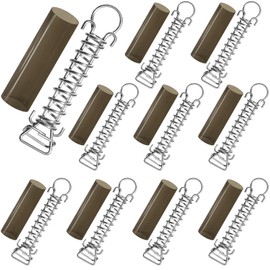 5 Pack Stainless Steel Springs for Pool Cover Swimming Pool Cover Stainless Steel Spring with Stopper D Ring and Replacement Spring Sleeves