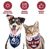 4th of July Dog Bandanas,2Pcs American Flag Dog Bandanas,Washable Triangle