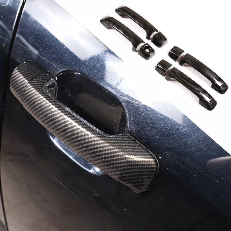 autotrim000 For 2007-21 Toyota Tundra Carbon Fiber Door Handle COVERS+Mirrors