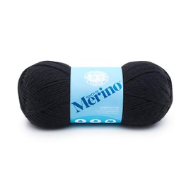 Lion Brand Yarn Touch of Merino Yarn, Black