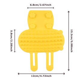 4 PCS Cat Self Groomer, Silicone Cat Brush Combs, Soft Cat Face Scratcher Rubber Cat Massager for Indoor Cats, Cat Corner Scratcher, Cat Scratching Board Pet Supplies, Green and Yellow
