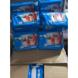 Comfort Wear Disposable Absorbent Liners 25 PCS 7x17 In.•Discreet bladder liners
