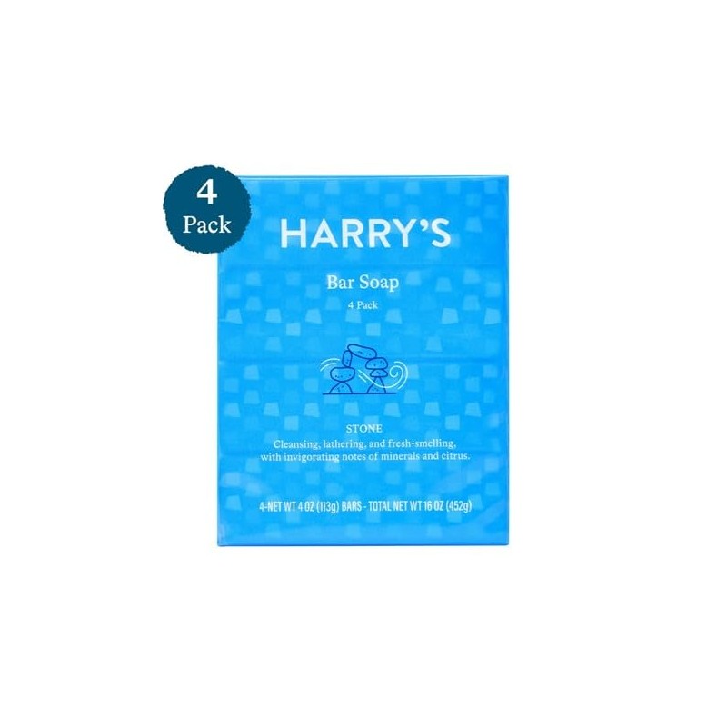 Harry's Bar Soap, Stone Scent, 4 oz, 4 Pack