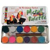 Creative 8240084 Corvus Make-Up 12 Brill. Col. Metal Case, Multi-Color