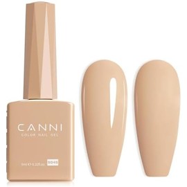 CANNI- Esmalte de uñas en gel nude, 1 pieza Esmalte de uñas en gel nude Esmalte de uñas en gel color rosa nude Alto brillo Soak Off UVG