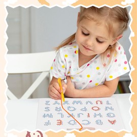 LovesTown Double Sided Magnetic Alphabet Tracing Board ABC Letter Learning Toy with Magnets Educational Writing Practice for Preschool Toddlers
