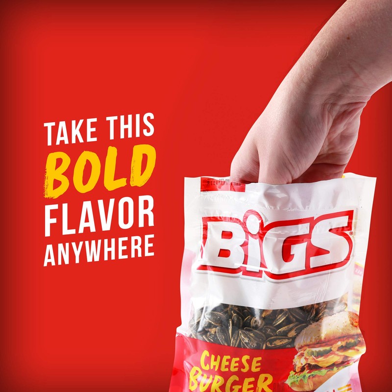 BIGS Cheeseburger Sunflower Seeds, 5.35 oz. (Pack of 12)