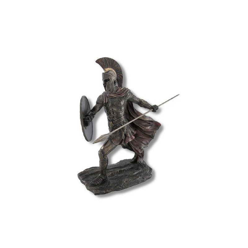 Veronese Design 11 3/8" Achilles with Spear and Shield Resin