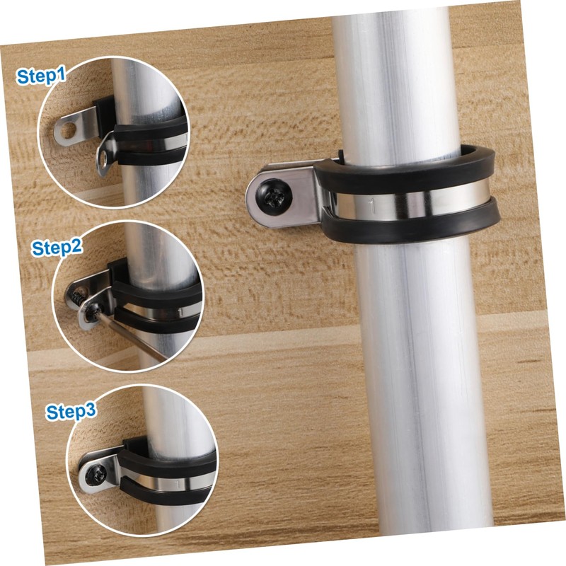 COHEALI 72 Pcs Stainless Steel Clamp Set Durable Tube Hose
