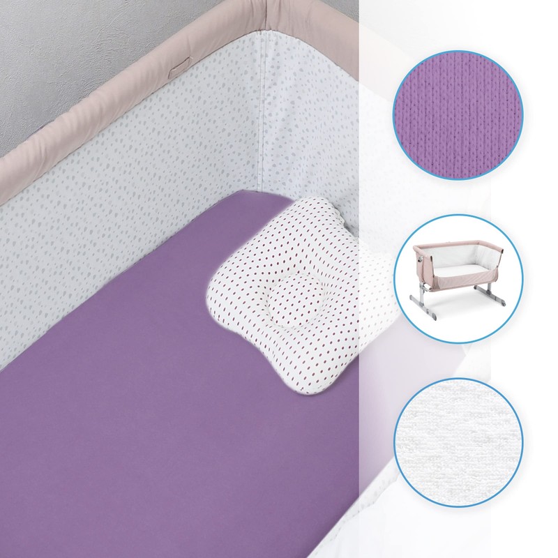 2 Cotton Jersey Fitted Sheets with 1 Waterproof Mattress Protector