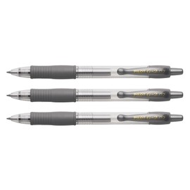Pilot G2 07 Metallic Gel Ink Ballpoint Pens Pack of 3 Silveraa