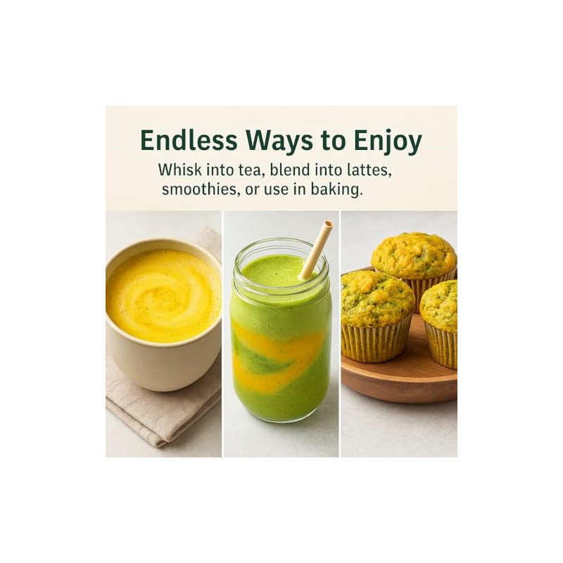 Herbal Cup Té Matcha Japonés Orgánico (Matcha Cúrcuma Jengibre, 2