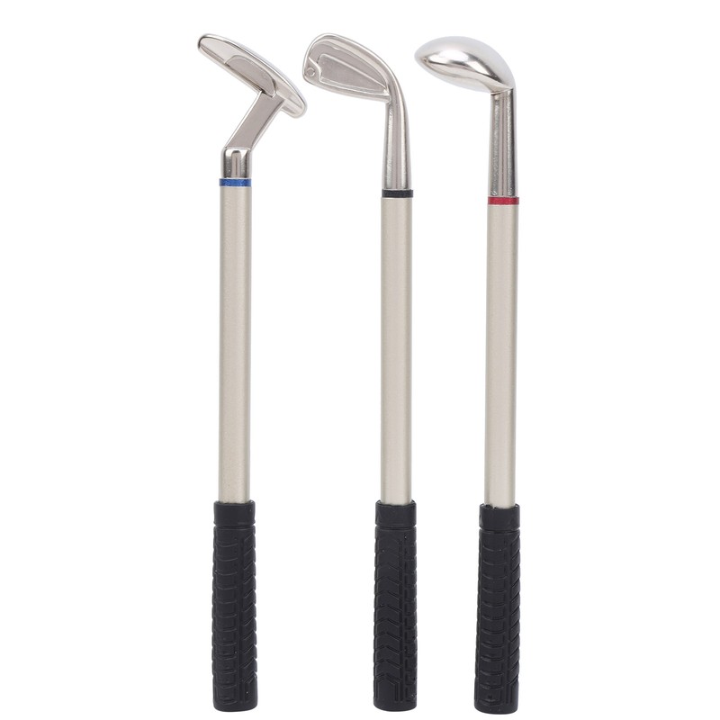 Mini Desktop Zinc Alloy Golf Bag Pen Holder with Lawn