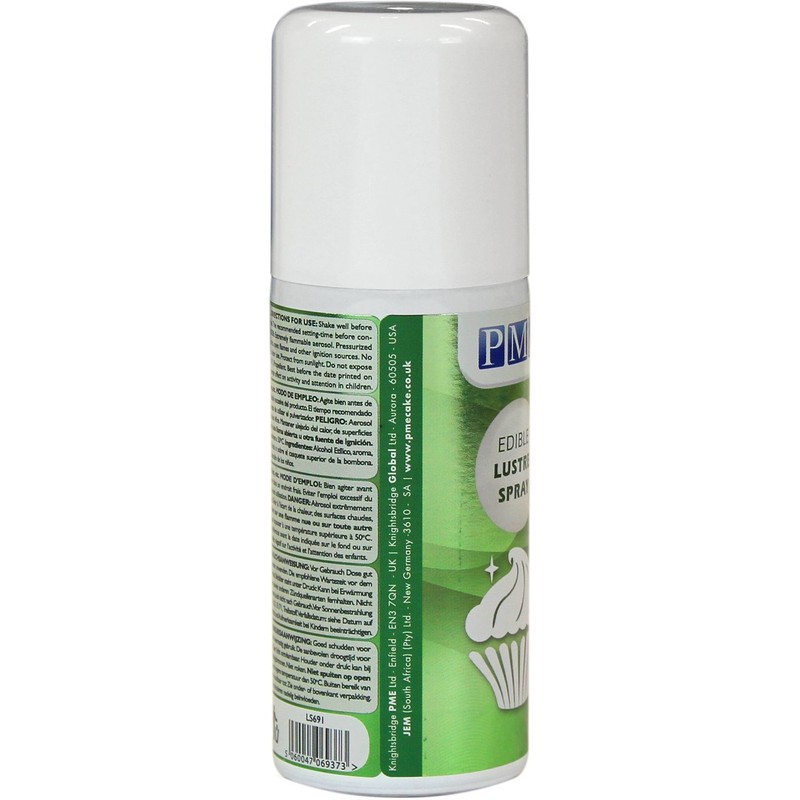 PME Edible Lustre Spray, Green, 3.3 Ounce