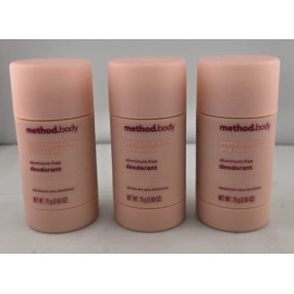 Method.body deodorant , peony , rose water , pinksea salt 2.65oz ( 3pc )