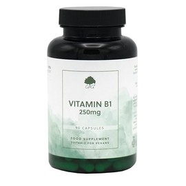 Vitamin B1 Thiamine HCl Capsules - 250mg of B1 Thiamine HCl per Capsule - 90 Vegan Capsules - G&G Vitamins