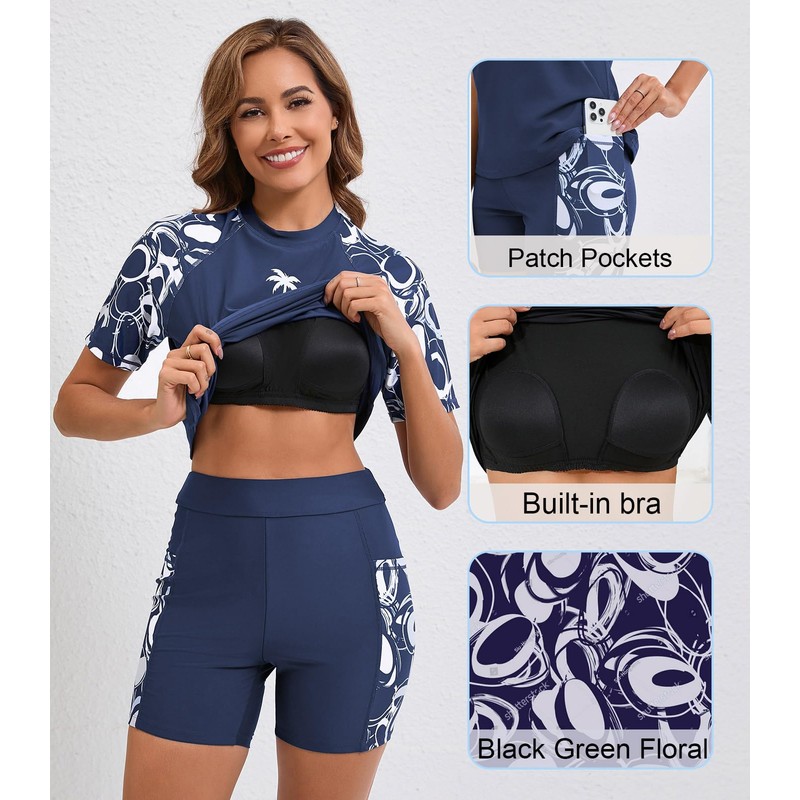 Halcurt - Traje de baño de dos piezas para mujer
