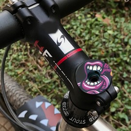 Eddwiin Bicycle Headset Cap, Waterproof Ahead Cap Bicycle, Aluminium Alloy Top Cap MTB Bicycle Accessories for Mountain Bike and Road Bike (Purple)