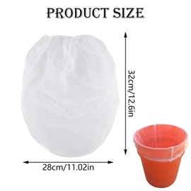 Paint Strainer, 12 Pack Paint Strainer Bags, Fine Mesh Paint Filters Strainers for Spraying Paint, Ink, Gardening, Hydroponics, 32 * 28cm, Polyester Material