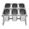Gdrasuya10 Expandable Stainless Steel Spice Rack Set, 6 Pans Condiment