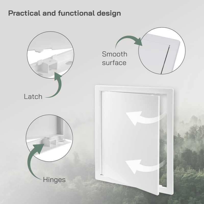 Vent Systems White ABS Plastic Access Panel 12 x 16