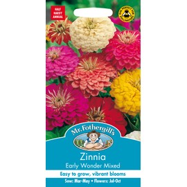 Mr Fothergill's 16626 Flower Seeds, Zinnia Early Wonder Mixed
