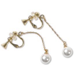Cranes Collection Made in Japan, Dangling Shell Pearl Earrings, Hypoallergenic, Pearls, Choose from Sizes & Colors, Repair & Replacement, In-house Production, White, Gray, Black, 30 Day Returns OK, 8
