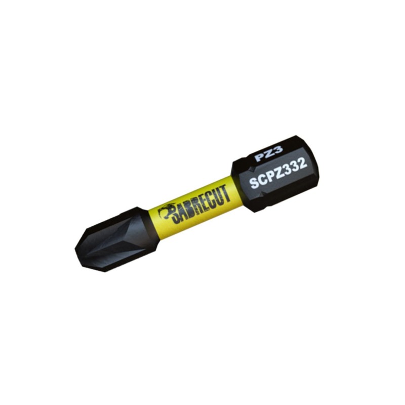 10 x SabreCut SCPZ332_10 32mm PZ3 Magnetic Impact Screwdriver Driver